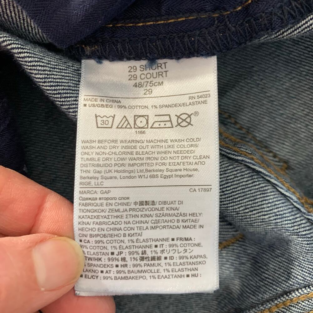GAP Authentic Straight High Rise Jeans in Dark Indigo Size 29 Short - Picture 8 of 9
